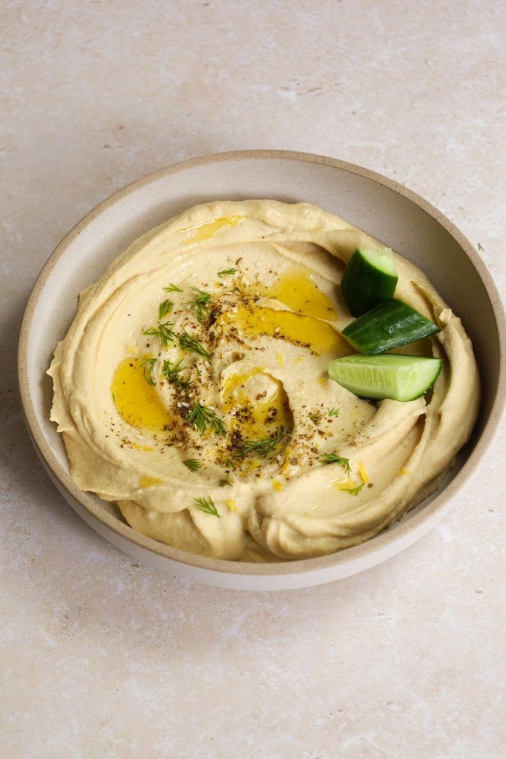 Houmous maison et crudités