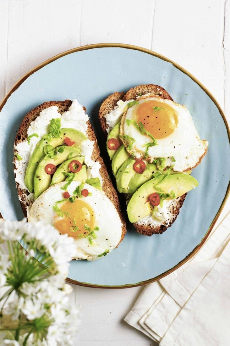 Tartine avocat et œuf mollet